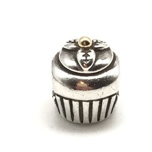 Pandora Retired 925 14k Cupcake Charm